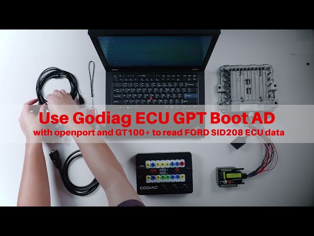 How to use Godiag ECU GPT Boot AD with openport and GT100+ to read FORD SID208 ECU data