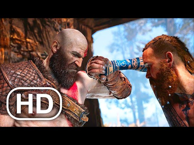 GOD OF WAR PC Kratos Vs Baldur Boss Fight Gameplay