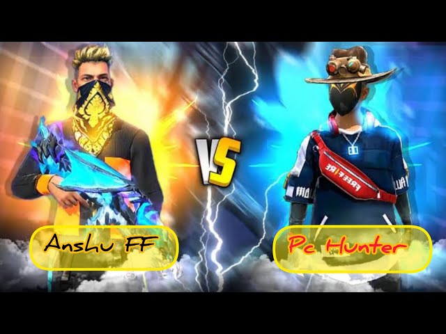 anshu ff vs pc hunter | techno game house | free fire gaming video| 1 vs 1 challenging video