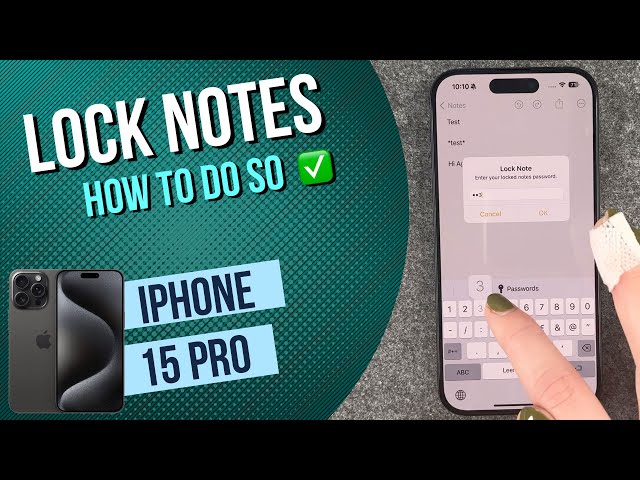iPhone 15 Pro how to hide notes