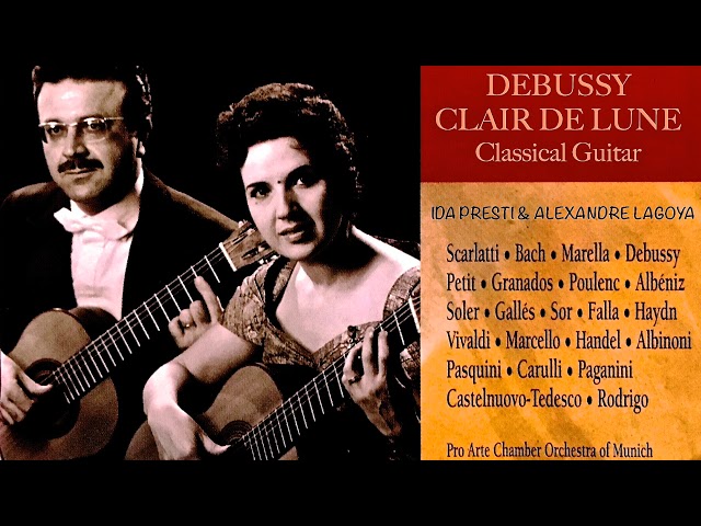 Debussy - Claire de Lune on Guitar + Presentation (Century's recording : Ida Presti / Lagoya)
