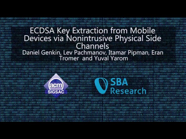 CCS 2016 - ECDSA Key Extraction from Mobile Devices via Nonintrusive Physical Side Channels