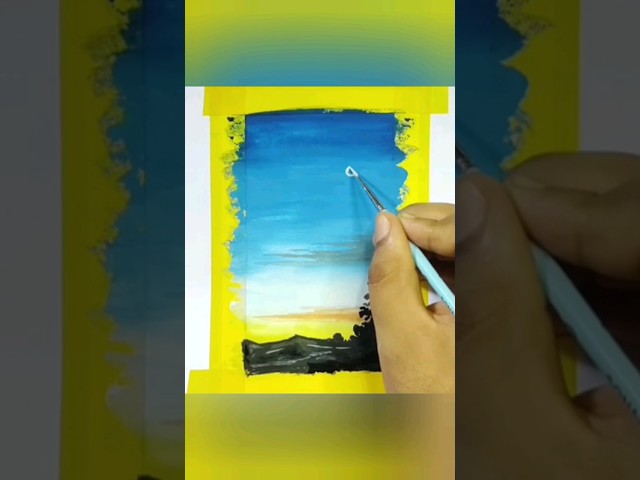 easy painting tutorial for beginners #shorts #youtubeshorts #art #painting