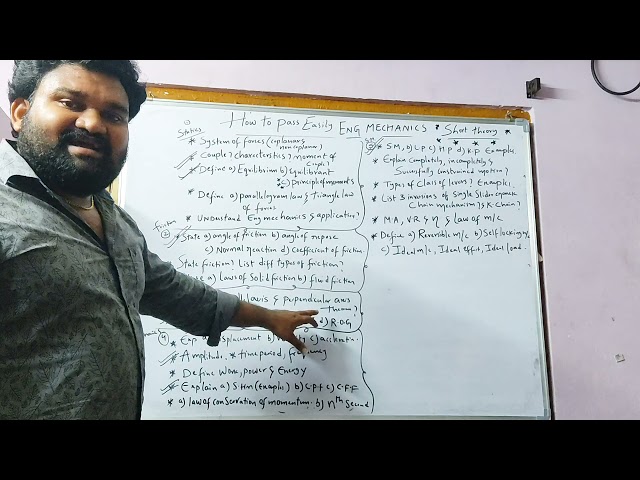 How to pass easily Engineering Mechanics short theory questions in telugu@mechanicaltechtelugu8558