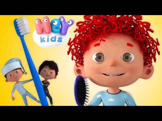 WAKE UP song for kids! It's time to Brush Your Teeth & Wash Your Face ⏰ HeyKids