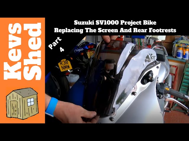 Suzuki SV1000 Project Bike - Part 4 - Replacing The Broken Screen And Bent Rear Footrests