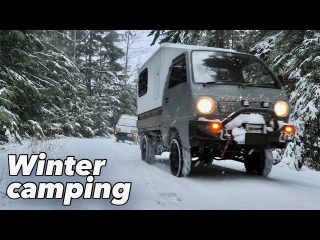 4x4 camper mini Kei truck [Winter snow car camping]