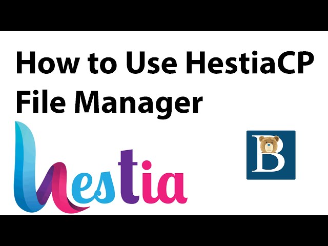 HestiaCP File Manager Overview Tutorial Hestia File manager