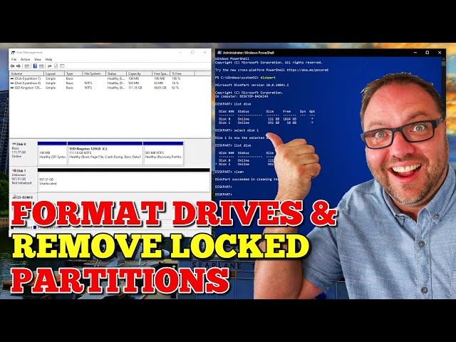 How to Format a Hard Drive & Delete Recovery Partitions | Windows 10 | Diskpart Delete Partition