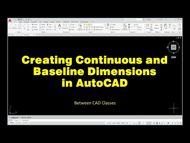 Creating Continuous and Baseline Dimensions in AutoCAD