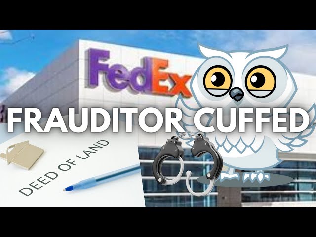 FRAUDITOR CUFFED ON PRIVATE PROPERTY