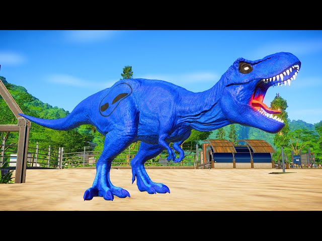 DINOSSAURO REX AZUL vs CARNOTAURO | Jurassic World Evolution 🦖 Jogo de Dinossauro
