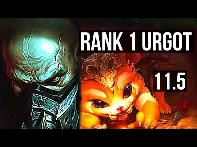 URGOT vs GNAR (TOP) | Rank 1 Urgot, 7/1/6 | NA Challenger | v11.5