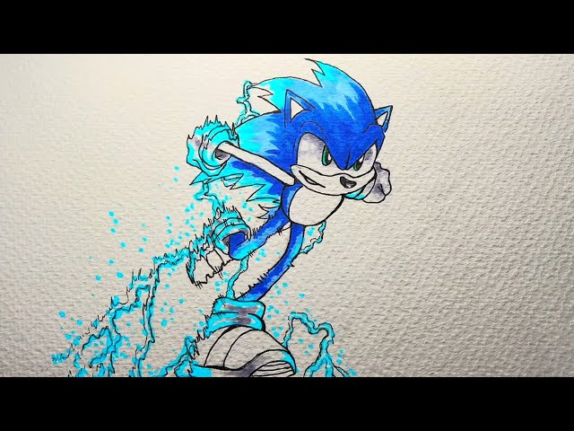 Sonic Timelapse Drawing⚡️  | Sonic The Hedgehog | ⚡️
