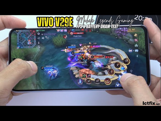 Vivo V29e Mobile Legends Gaming test MLBB | Snapdragon 695 5G, 120Hz Display