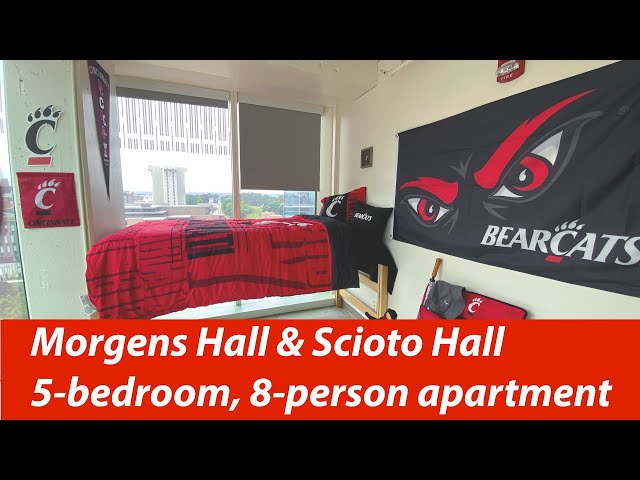 University of Cincinnati Morgens  & Scioto Halls 5-bedroom, 8-person apartment video tour.