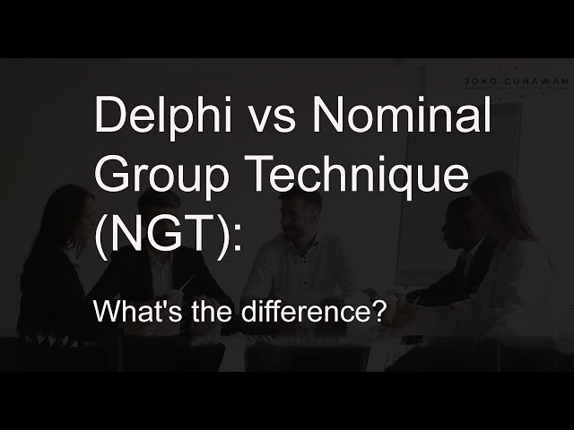 Delphi vs Nominal Group Technique (NGT): What's the difference?