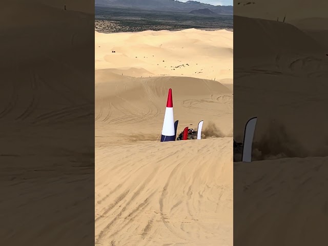 Testing out the REDBULL SAND SCRAMBLE TRACK. THE POLARIS PRO R SOUNDS NICE!!!!
