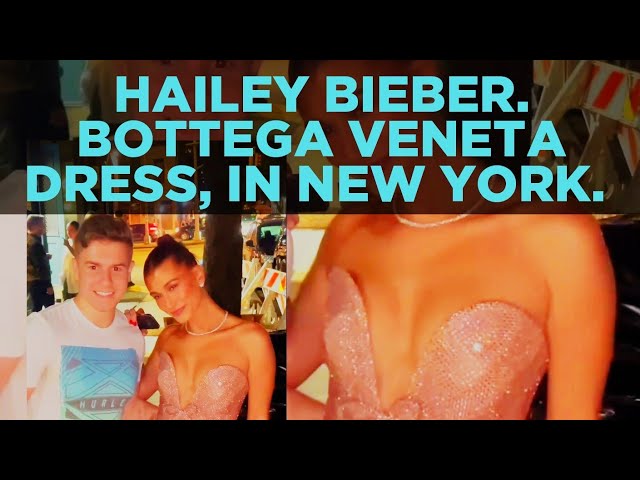 𝗚𝗜𝗥𝗟.𝗟𝗨𝗫𝗨𝗥𝗬 : 4𝗞. 60 𝗙𝗣𝗦. HAILEY BIEBER. BOTTEGA VENETA DRESS, IN NEW YORK.