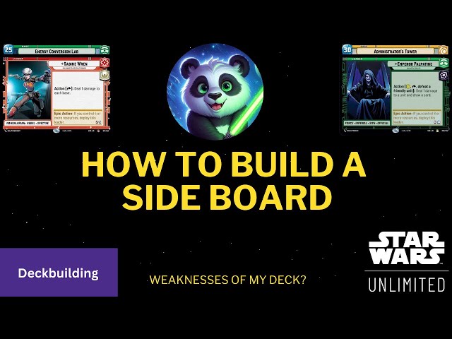 How to build a sideboard in Star Wars Unlimited TCG with solo gameplay example