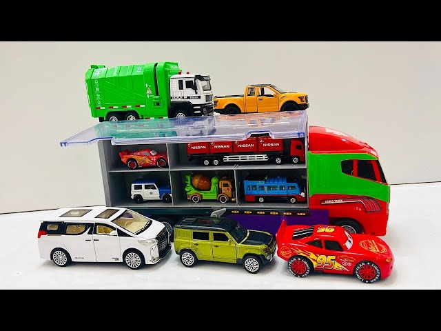 Box full of various miniature cars Peugeot, Volvo, Renault, Hyundai, Pagani, Cadillac One, Honda