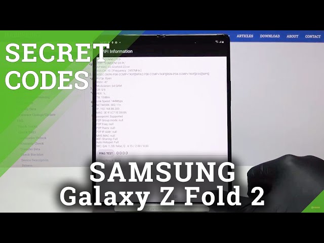 Secret Codes for SAMSUNG Galaxy Z Fold 2 – Open Hidden Mode