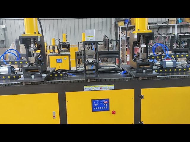 Automatic Scaffolding Round Pipe Punching Machine Double Head Adjustable Distance Punching Machine