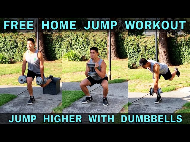 FREE DUMBBELL JUMP WORKOUT AT HOME | How To Jump Higher