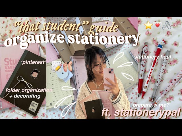 🩰📔 how to stay organised + aesthetic school supplies (ft. stationery pal haul) | folders & notes
