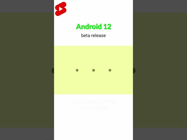 Android 12 (beta) developer's review first look | #shorts