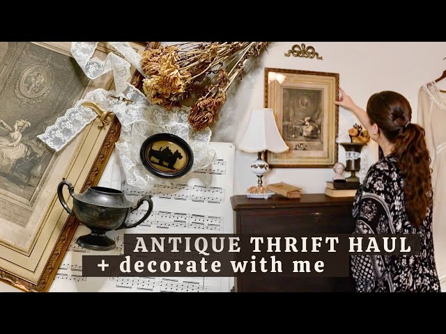 It was only $3.75! THRIFT HAUL + STYLE & DECORATE WITH ME! | Antique and Vintage Home Decor