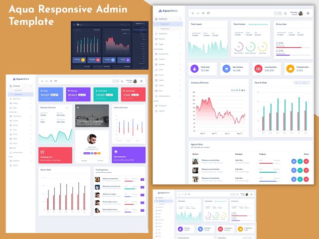 Responsive Admin Dashboard Template Web Apps – Aqua