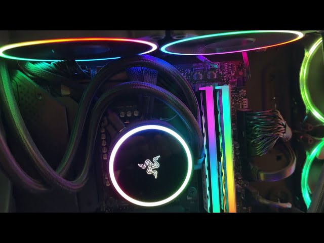 Close Look Razer Hanbo Chroma RGB All-In-One Liquid Cooler Ultimate AIO Design - Quiet, Powerful Fan