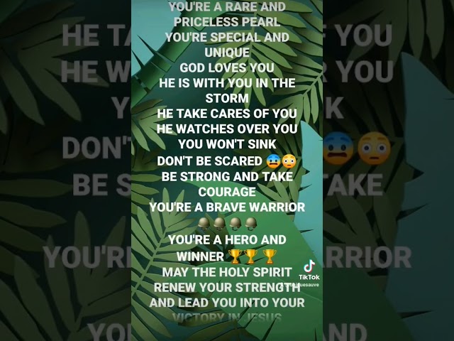 DON'T BE SCARED,JESUS IS WITH YOU YOU ARE A WINNER 🏆🏆🏆 (subscribe)