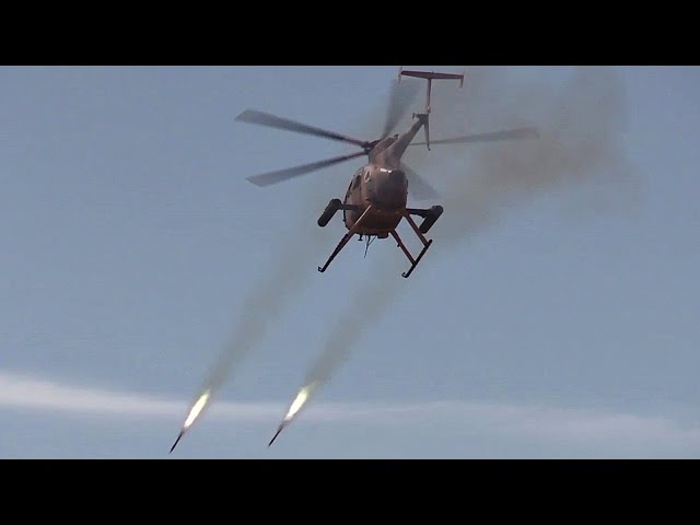 MD 530F Cayuse Warrior Attack Helicopter In Action