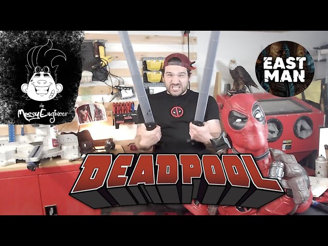 Superhero-size Deadpool Bust by Eastman | 3D Printed Deadpool Bust with Collapsible Katanas and more
