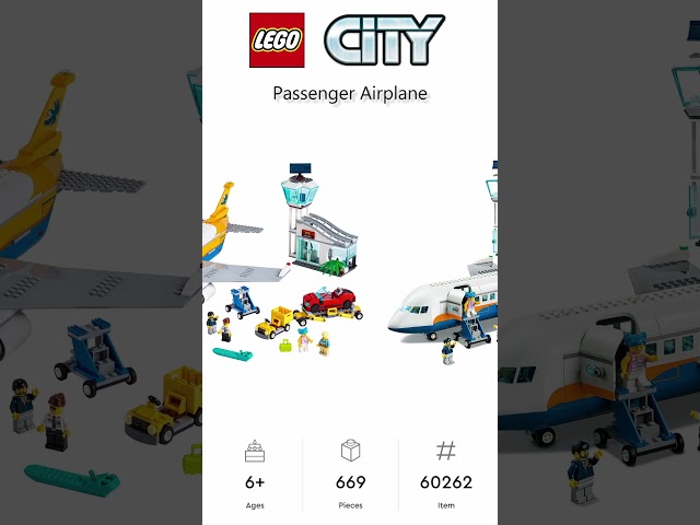 PREVIEW: LEGO CITY, Passenger Airplane, Set 60262, LEGO 2022