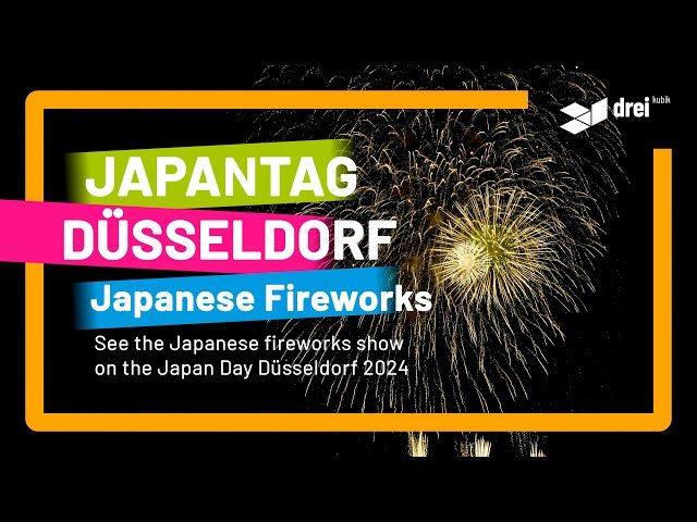 Japantag 2024 Düsseldorf - fireworks show with a gigantic Japanese fireworks, 花火 日本の日