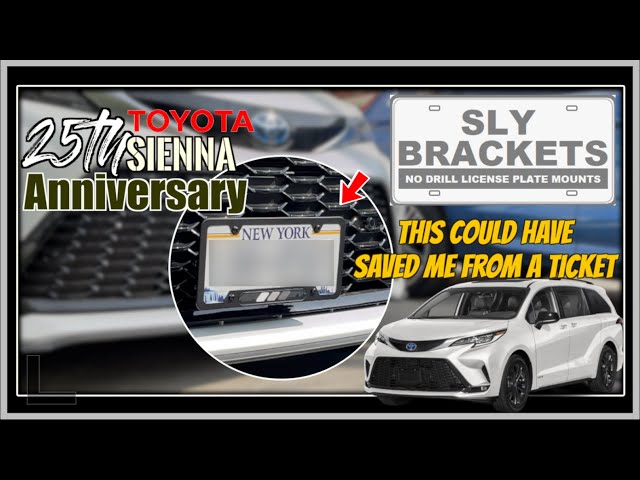 Sly Brackets License Mount for our 2023 Toyota Sienna XSE
