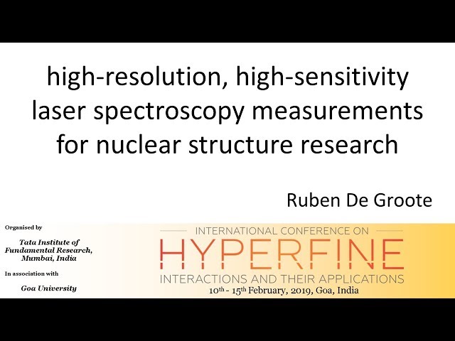 11. high-resolution, high-sensitivity laser spectroscopy measurements for nuclear structure research