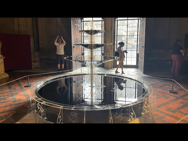 Luke Jerram's 'Oil Fountain' world premieres at Bristol Cathedral