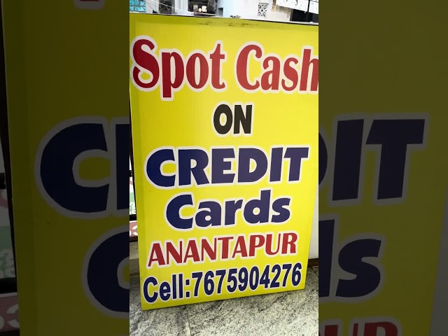 How to take money from your credit card to bank account inTelugu#creditcard#anantapur #youtubeshorts