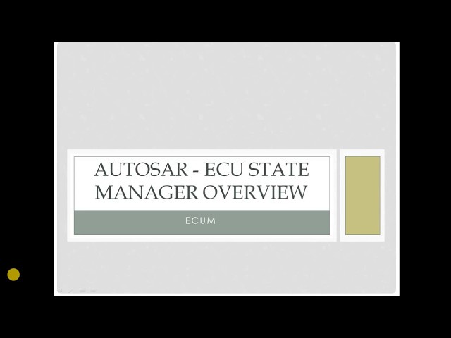 AUTOSAR   ECU State Manager Overview (ECUM)