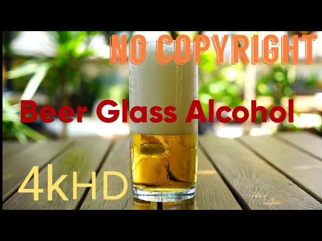 Bess Glass alcohol - no copyright -Royalty free 4k hd