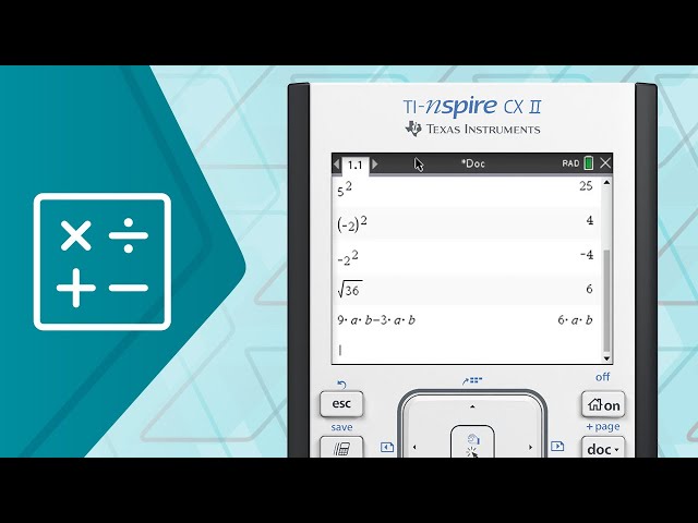 Perform Simple Calculations on the TI-Nspire CX II Graphing Calculator