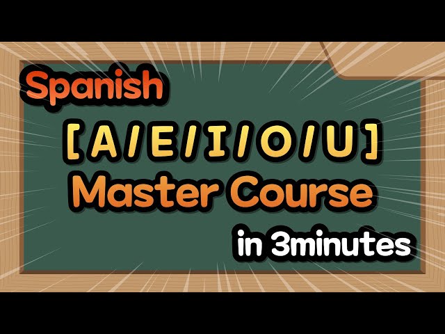 Practice Spanish Pronunciation - A, E, I, O, U