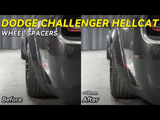 Dodge Challenger Hellcat Wheelfitment | BONOSS Wheel Spacer Before and After