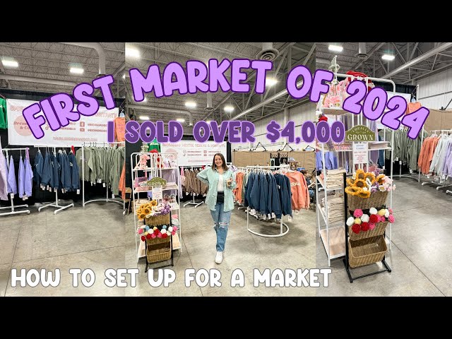 FIRST CRAFT FAIR OF 2024🌷 MADE OVER 4K💸 Booth Set Up For A Market❣️