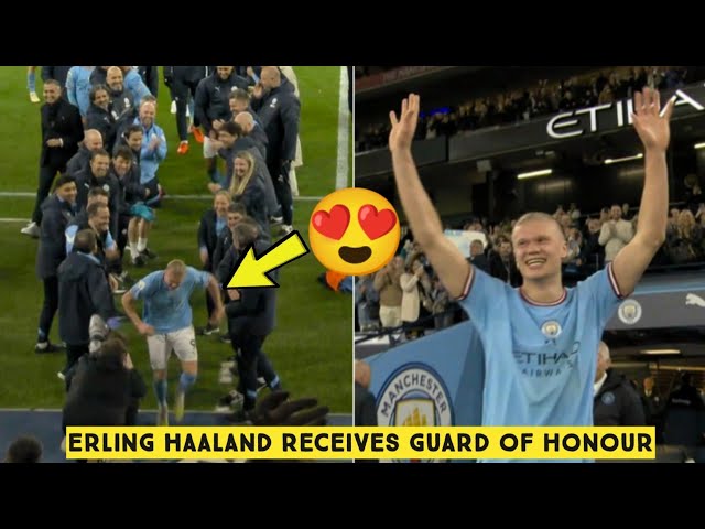 WOW😍!  Erling Haaland Receives Guard Of Honour after Breaking the Premier League 35th Goals Record