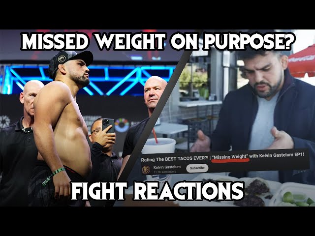 Kelvin Gastelum vs Daniel Rodriguez Full Fight Reactions | Kelvin Missed Weight AGAIN
